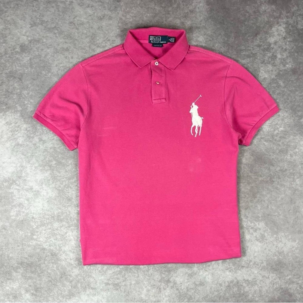 [237] Polo by Ralph Lauren Men's Pink Polo Shirt L Size